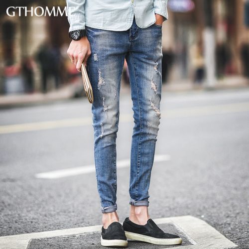 Jeans pour jeunesse pieds Slim GTHOMME en coton printemps - Ref 1461146