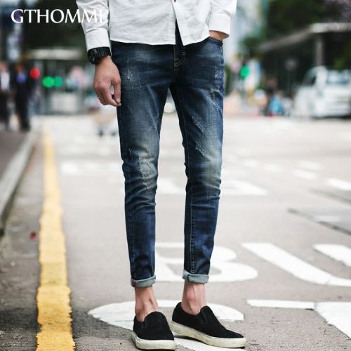Jeans pour jeunesse pieds Slim GTHOMME en coton été - Ref 1461154