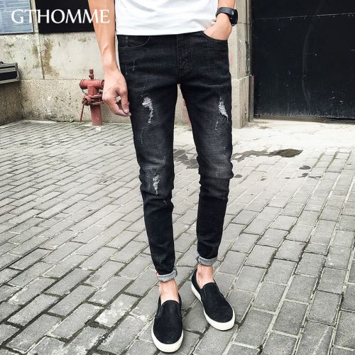Jeans pour jeunesse pieds Slim GTHOMME en coton été - Ref 1461156