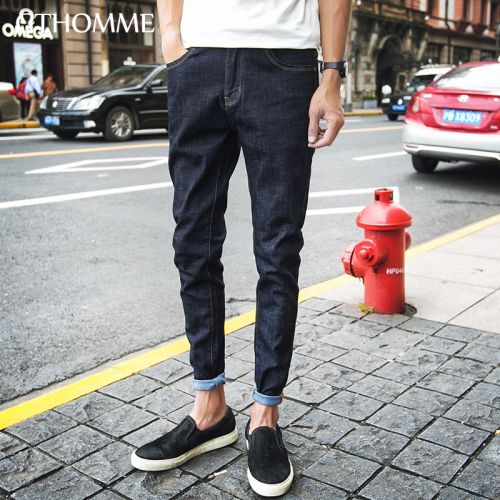 Jeans pour jeunesse pieds Slim GTHOMME en coton été - Ref 1461161