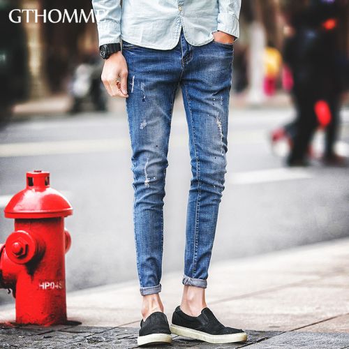Jeans pour jeunesse pieds Slim GTHOMME en coton printemps - Ref 1461166