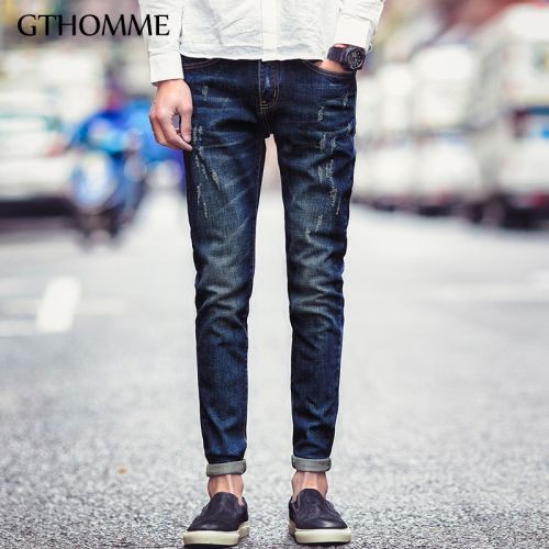 Jeans pour jeunesse pieds Slim GTHOMME en coton printemps - Ref 1461167