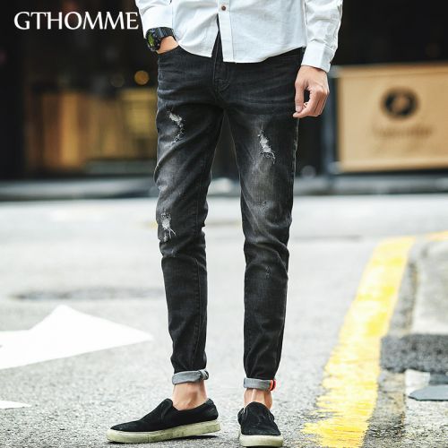 Jeans pour jeunesse pieds Slim GTHOMME en coton automne - Ref 1461173