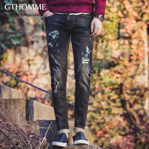 Jeans pour jeunesse pieds Slim GTHOMME en coton Quatre saisons - Ref 1461174