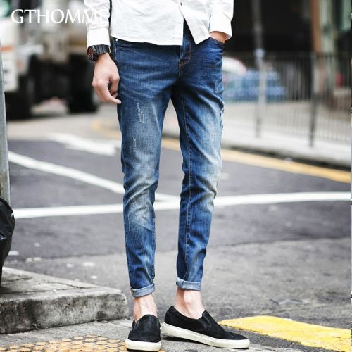 Jeans pour jeunesse pieds Slim GTHOMME en coton été - Ref 1461176