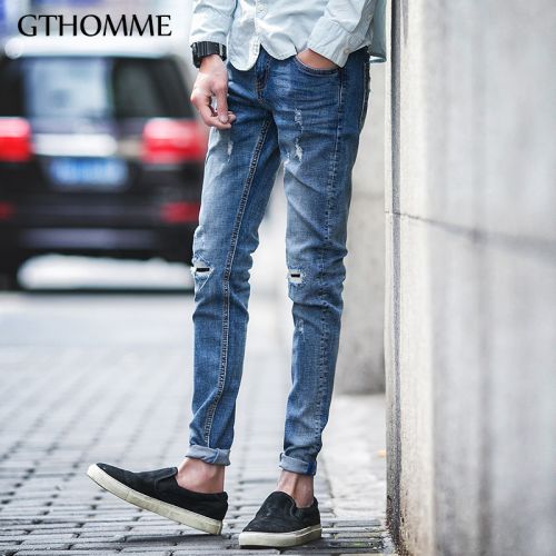 Jeans pour jeunesse pieds Slim GTHOMME en coton printemps - Ref 1461180