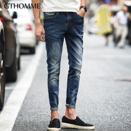 Jeans pour jeunesse pieds Slim GTHOMME en coton été - Ref 1461196