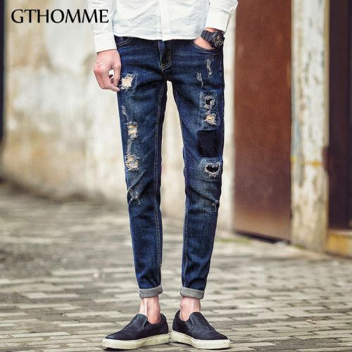 Jeans pour jeunesse pieds Slim GTHOMME en coton automne - Ref 1461198
