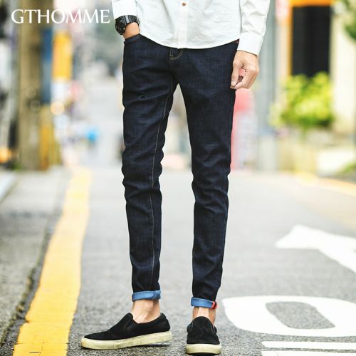 Jeans pour jeunesse pieds Slim GTHOMME Coton de fibres polyester polyuréthane élastique fibre spandex automne - Ref 1461203