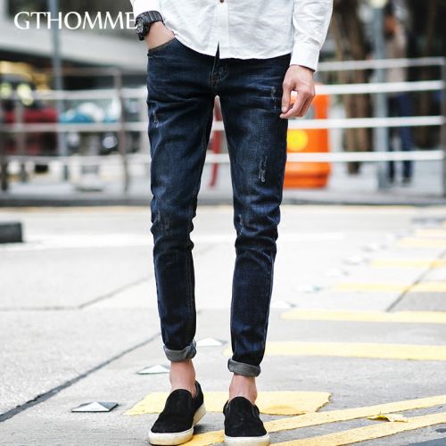 Jeans pour jeunesse pieds Slim GTHOMME en coton été - Ref 1461205