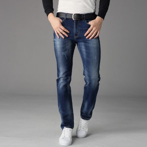 Jeans pour adolescent pieds Slim FKDV Coton fibre élastique de polyuréthane spandex automne - Ref 1461217