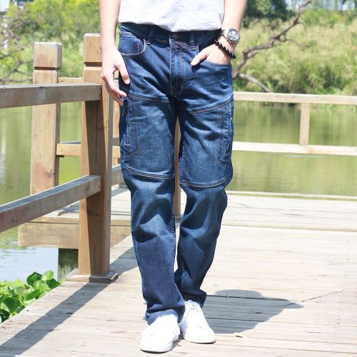 Jeans pour jeunesse droite YZGF coton Quatre saisons - Ref 1461221