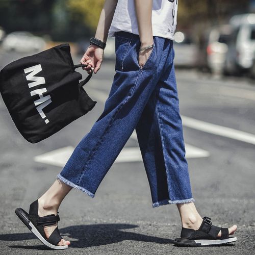 Jeans pour adolescent droite coton été - Ref 1461239