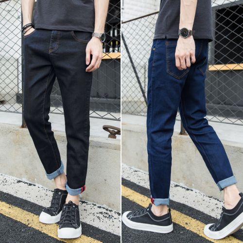 Jeans pour jeunesse pieds Slim en coton Quatre saisons - Ref 1461258
