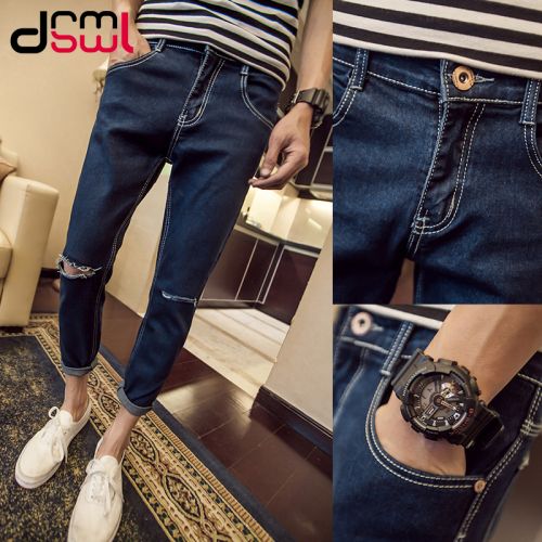 Jeans pour adolescent pieds Slim DRMSWL en coton été - Ref 1461275