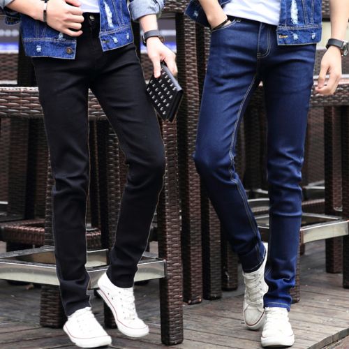 Jeans pour adolescent pieds Slim en coton Quatre saisons - Ref 1461302