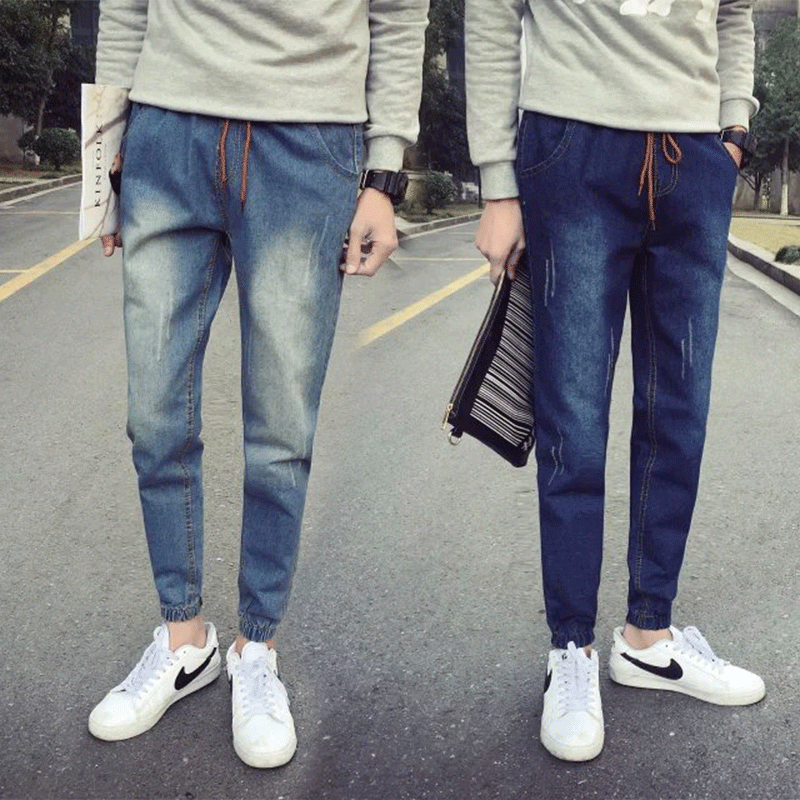 Jeans pour adolescent pieds Slim en coton automne - Ref 1461325