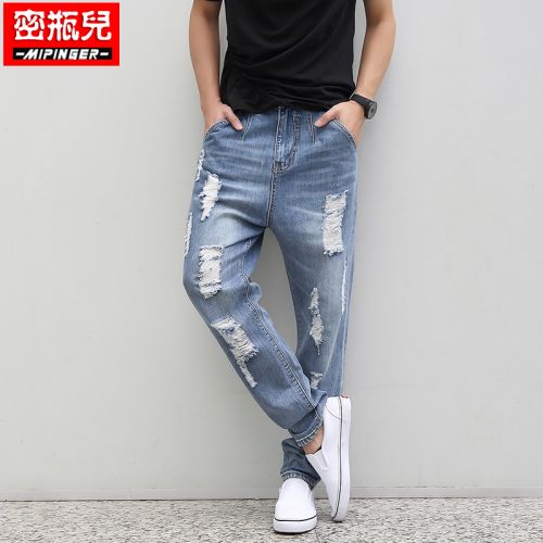 Jeans pour adolescent Sarouel en coton été - Ref 1461331