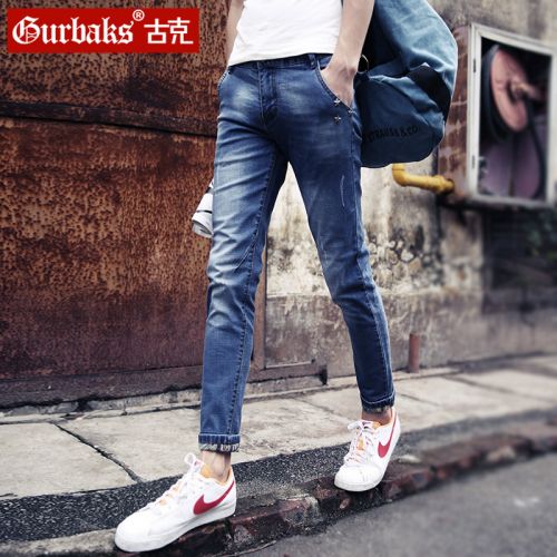 Jeans pour adolescent pieds Slim GURBAKS en coton été - Ref 1461366