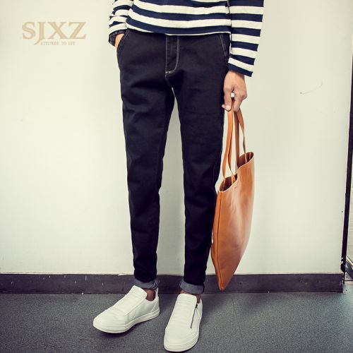Jeans pour adolescent pieds Slim SJXZ en coton Quatre saisons - Ref 1461372