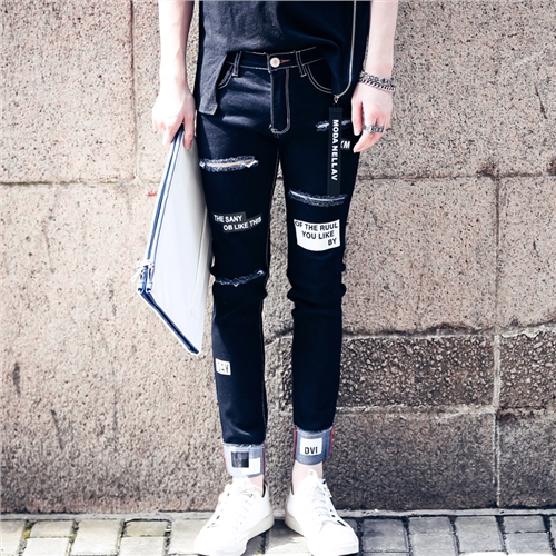 Jeans pour adolescent pieds Slim en CVC été - Ref 1461383