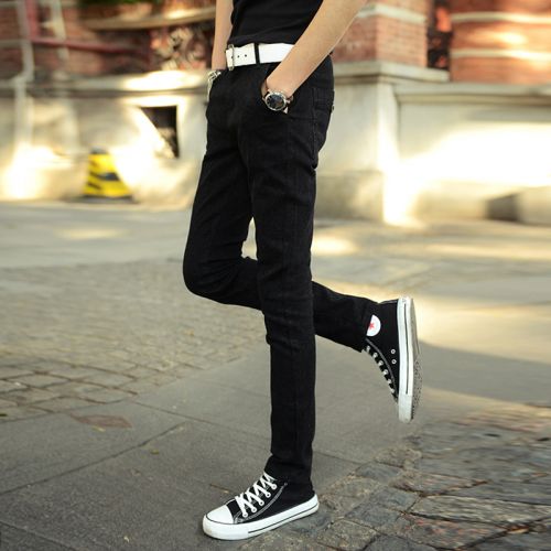 Jeans pour adolescent pieds Slim en coton Quatre saisons - Ref 1461385