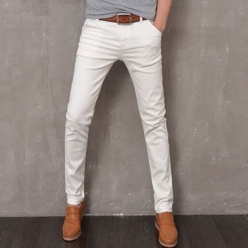 Jeans pour jeunesse pieds Slim en coton printemps - Ref 1461392