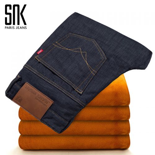 Jeans pour jeunesse coupe droite en coton hiver - Ref 1461393
