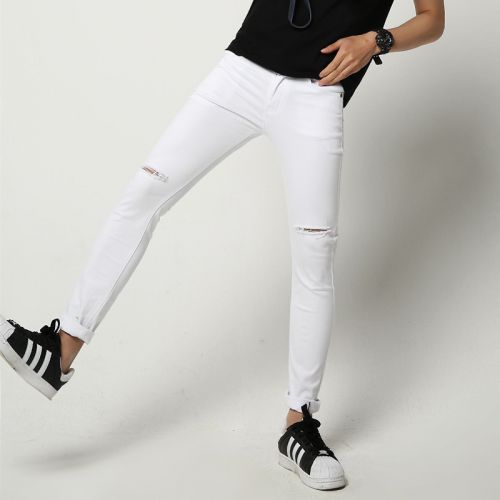 Jeans pour adolescent pieds Slim en CVC Quatre saisons - Ref 1461434