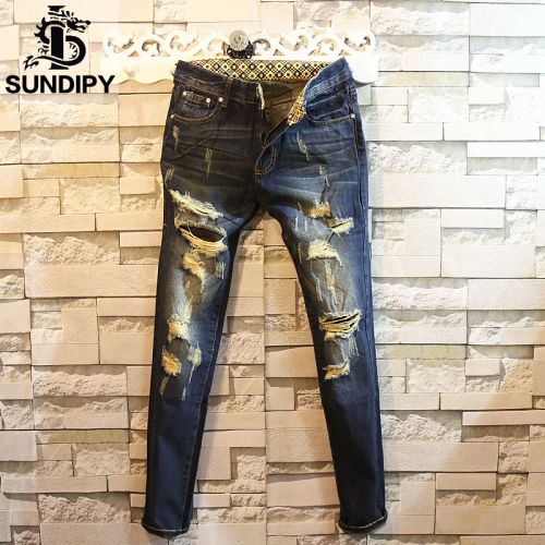Jeans pour jeunesse coupe droite SUNDIPY en coton Quatre saisons - Ref 1461456