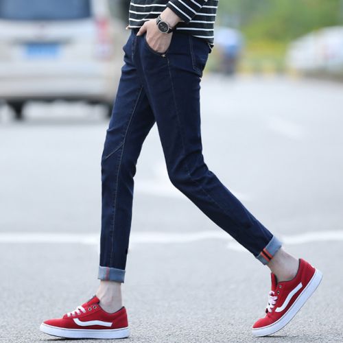 Jeans pour jeunesse pieds Slim en coton Quatre saisons - Ref 1461502