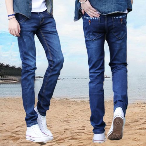Jeans pour adolescent pieds Slim JEANS en coton été - Ref 1461513