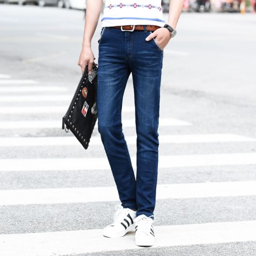 Jeans pour adolescent pieds Slim OUMSE en coton Quatre saisons - Ref 1461521