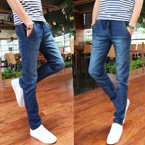 Jeans pour jeunesse pieds Slim en CVC été - Ref 1461523