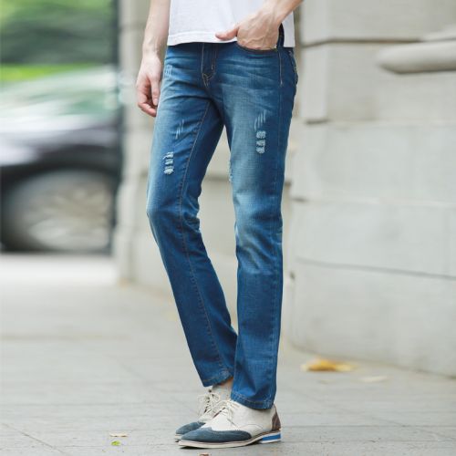 Jeans pour jeunesse coupe droite en coton automne - Ref 1461525
