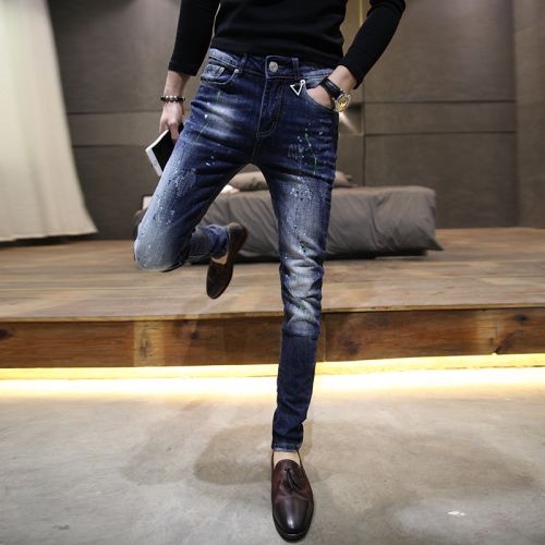 Jeans pour jeunesse pieds Slim EIPOSSNI en coton printemps - Ref 1461536