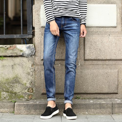 Jeans pour jeunesse pieds Slim GUKYY en coton automne - Ref 1461559