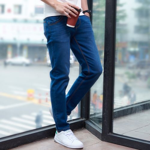 Jeans pour jeunesse JEANSWEST Coton polyester polyuréthane élastique fibre spandex - Ref 1461568