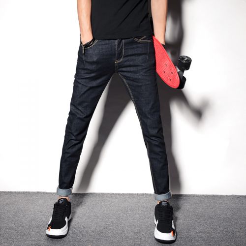Jeans pour jeunesse pieds Slim ZDNU en coton Quatre saisons - Ref 1461598