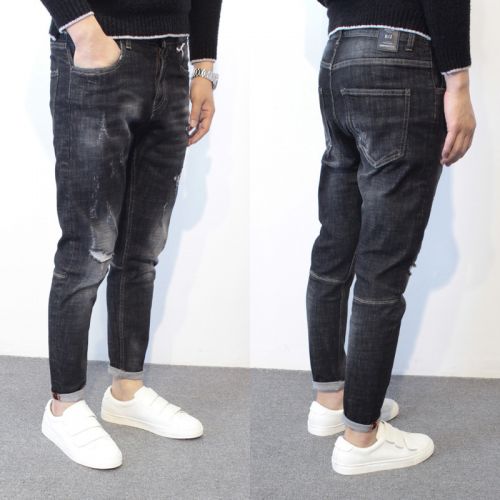 Jeans pour jeunesse pieds Slim en coton automne - Ref 1461625