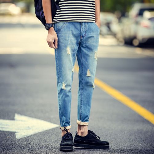 Jeans pour adolescent Sarouel CCBCMCW en coton été - Ref 1461630