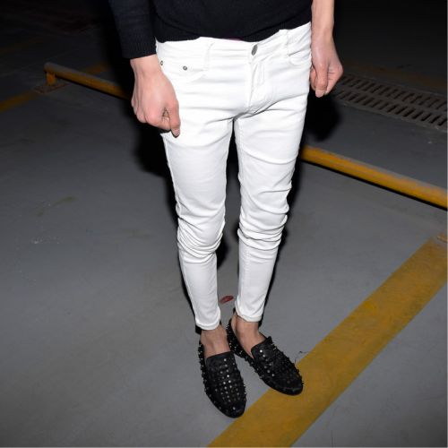 Jeans pour jeunesse pieds Slim en coton Quatre saisons - Ref 1461699