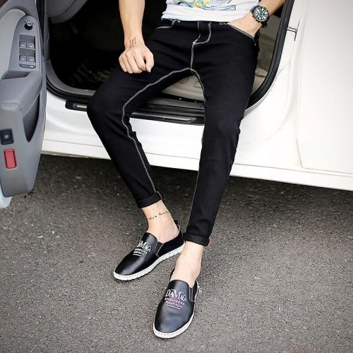 Jeans pour adolescent pieds Slim en coton été - Ref 1461745