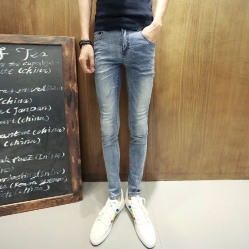 Jeans pour jeunesse pieds Slim HNJIAOUS en coton Quatre saisons - Ref 1461776