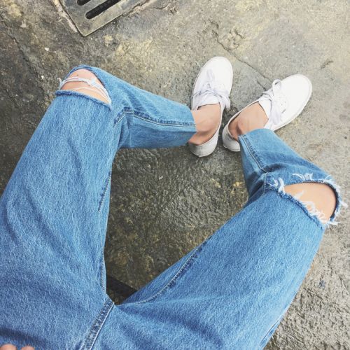 Jeans pour adolescent pieds Slim en coton été - Ref 1461784