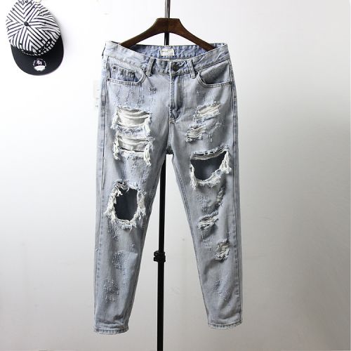 Jeans pour jeunesse pieds Slim été - Ref 1461806