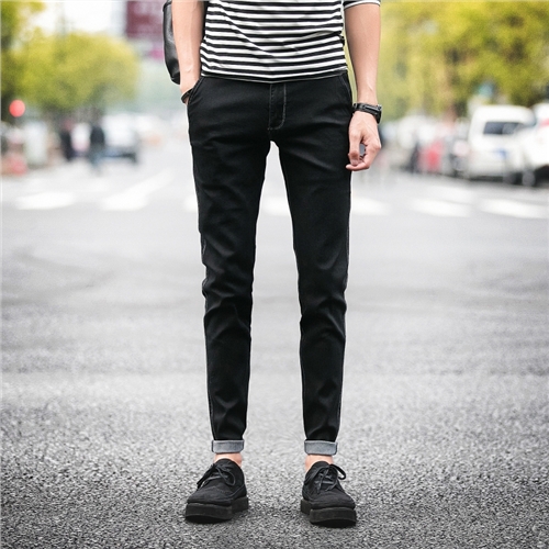 Jeans pour adolescent pieds Slim en coton Quatre saisons - Ref 1461848