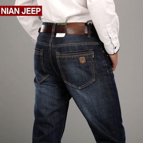 Jeans coupe droite NIANJEEP en coton pour automne - Ref 1461849