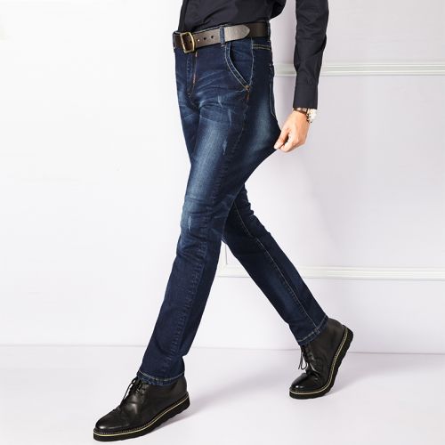 Jeans pour jeunesse coupe droite en coton printemps - Ref 1461852