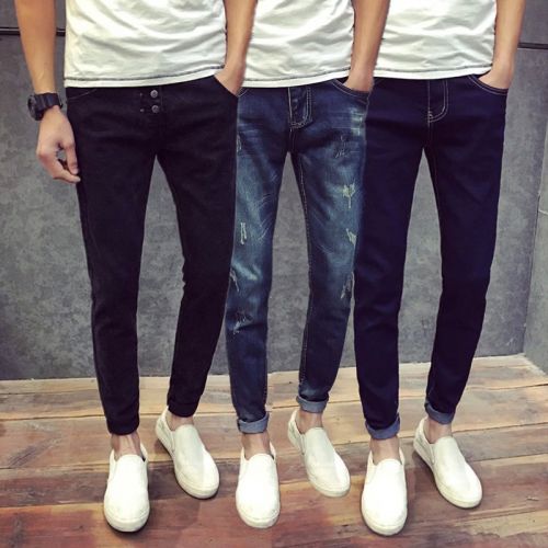 Jeans pour adolescent pieds Slim printemps - Ref 1461868